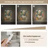 Buddha - Bloemen - Kleurrijk - Modern Light Box met kabel (Tafellamp) klein -USP_dimbaarNL
