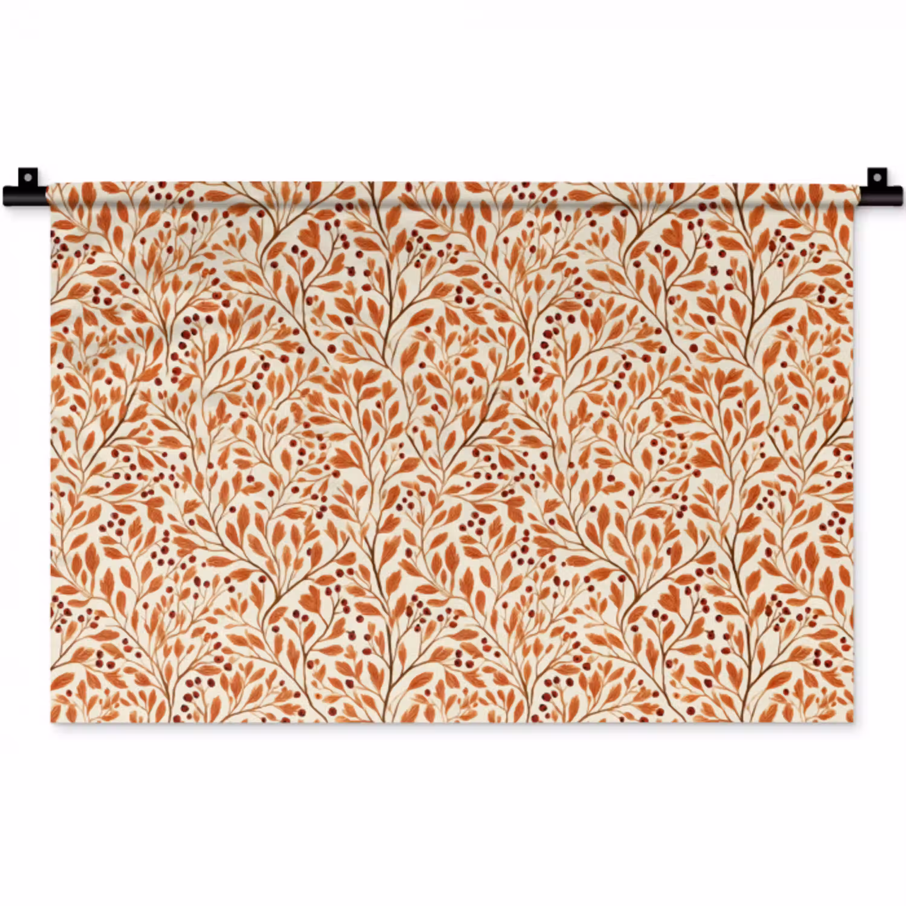 Bladeren - Botanisch  - Terracotta Wandkleed katoen klein 269 -zz3d