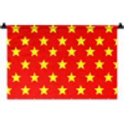 Ster - Patroon - Geel Wandkleed katoen klein 269 -zz3d