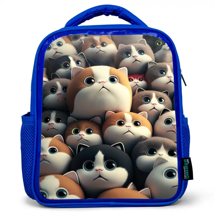 Lapjes Katjes Kinderrugzak - Blauw middel -3d