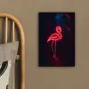 Flamingo - Roze - Neon - Licht canvas 2cm klein -sfeer3