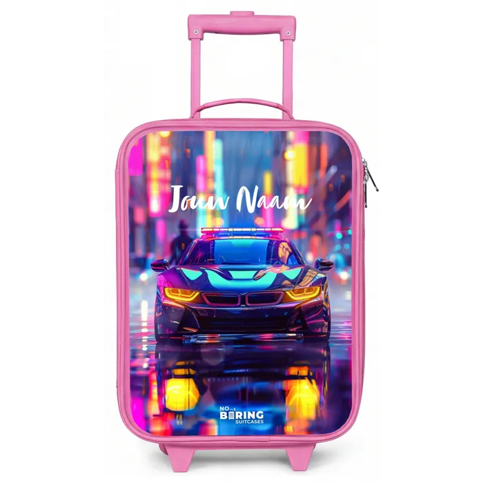 Neon nightcar Kinderkoffer - Roze klein -zz3dotto