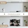 Koks - Koekenpannen - Keuken keuken achterwand spatscherm klein -voor_na_ES