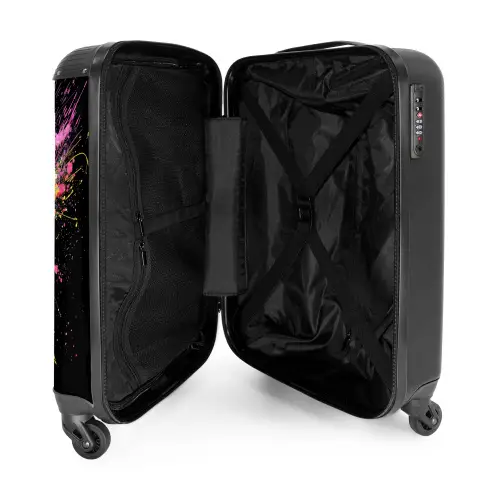 Roze voetbal met graffiti NBS - Handbagage koffer - Unisex middel -binnenkant