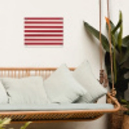 Strepen - Patroon - Rood tuinposter los doek klein 239 -sfeer7