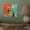 Retro - Jongen - Hond - Rood - Groen plexiglas 5mm klein -sfeer3
