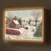 Kerstsfeer - Landelijk - Rood Light Box met batterij (Wandlamp) middel -z3d_website