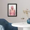 Vrouw - Roze - Wijn - Zonnebril fotolijst zwart zonder passe partout klein -sfeer4