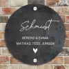 Donker steen - Sierlijk Naambord Rond klein -sfeer2