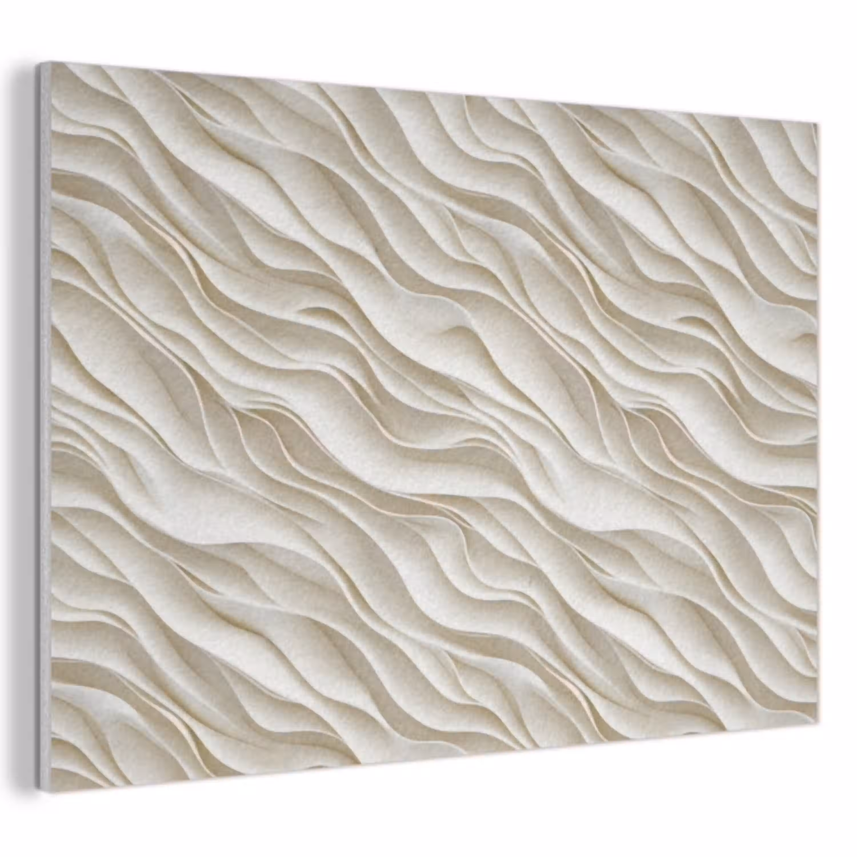 Golven - Wit - Minimalistisch PET vilt klein 837 -3d