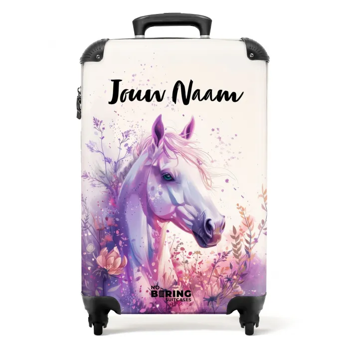 Parelachtige Pony NBS - Handbagage koffer - Kinderen Unisex middel -productfoto_recht