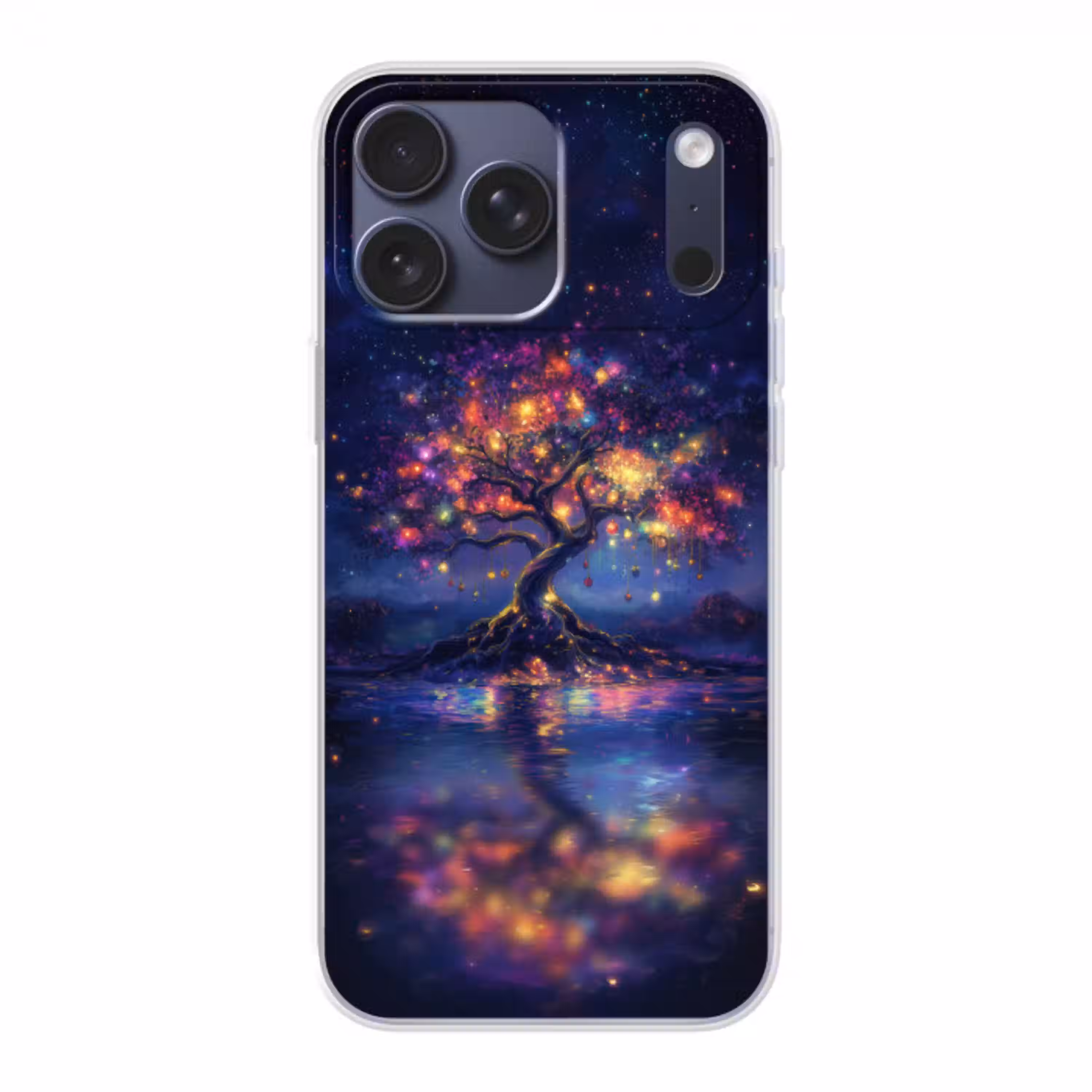 Kosmisch - lichtboom - Kerst - Kleurrijk Telefoonhoesje iPhone 17 Pro Max klein -3d