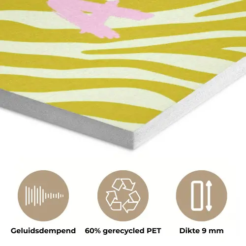 Zebraprint - Priority - Roze PET vilt klein -closeup_NL