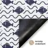 Oceaan - Visachtig - Blauw - Wit Deurmat klein 898 -antislip_NL