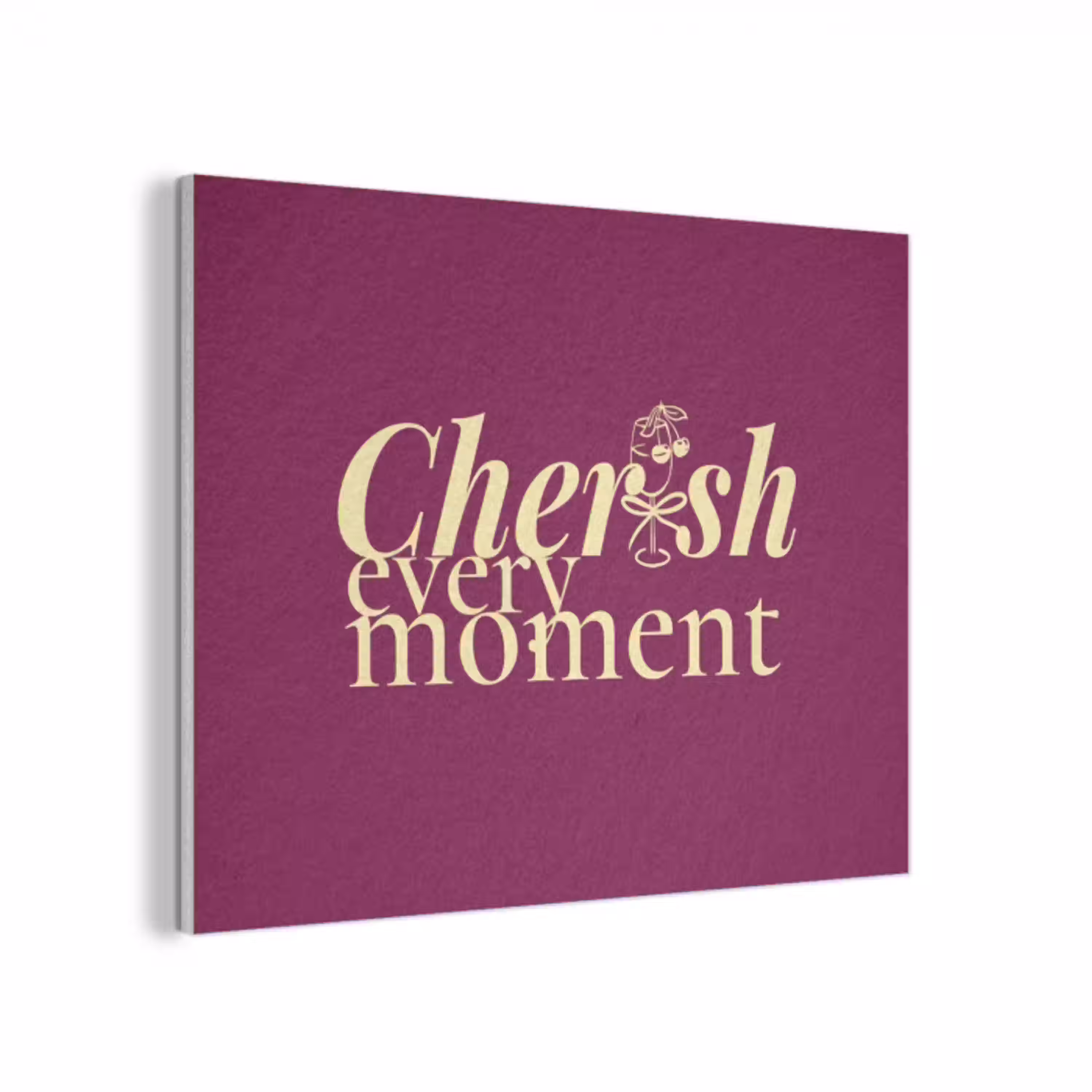 Cherish every moment - Cocktailglas - Bordeaux PET vilt klein -3d