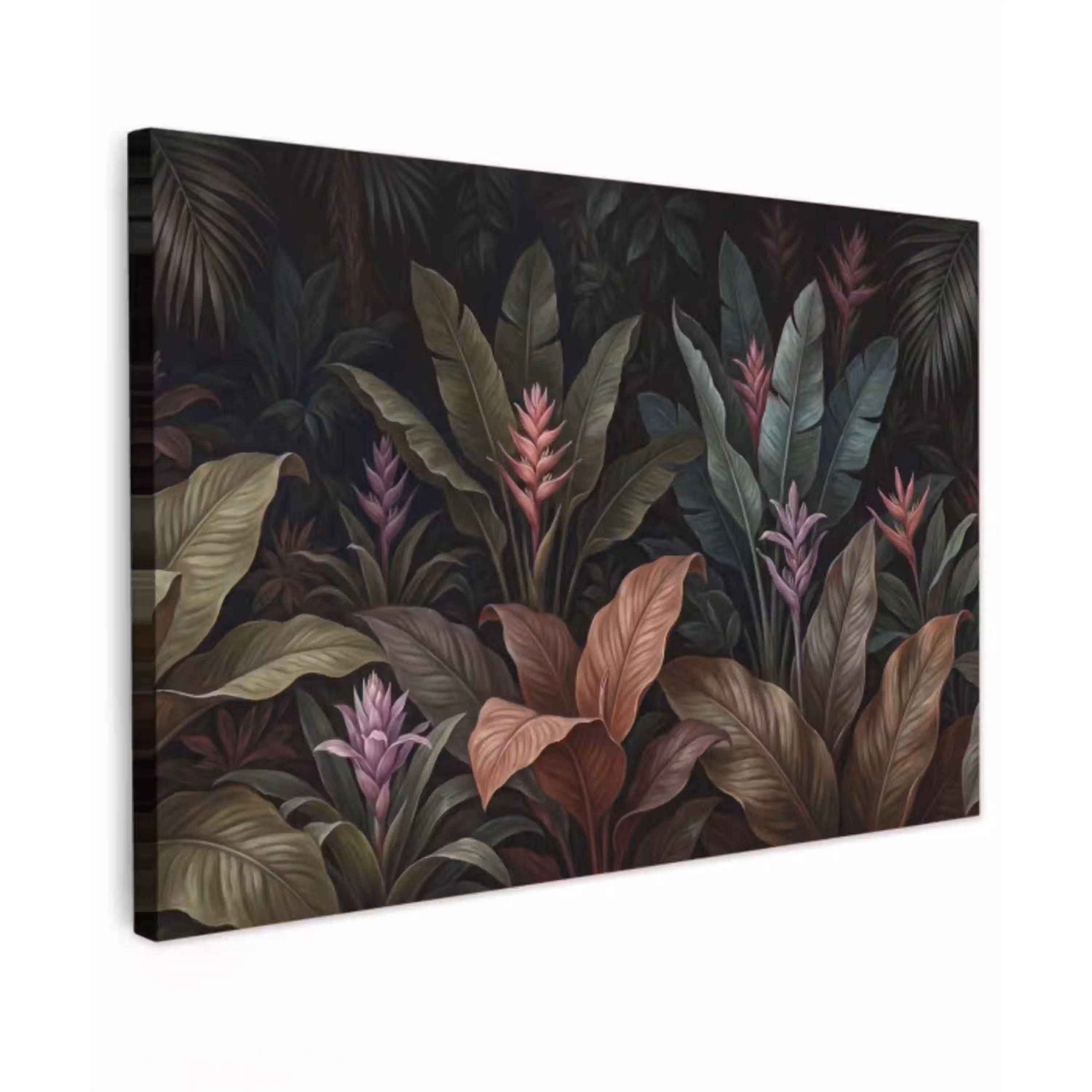 Planten - Tropisch - Jungle - Donker - Natuur canvas 2cm klein -z3d