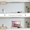 Bergen - Landschap - Doorkijk - Bloemen - Avond - Roze keuken achterwand spatscherm klein -voor_na_FR