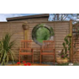 Park - Doorkijk - Natuur Wandcirkel tuinposter met ringen klein -buiten3