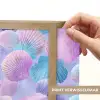 Schelpen - Paars - Blauw - Patroon Light Box met batterij (Wandlamp kind) middel -USP_websiteprintNL