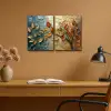 Boom - Bladeren - Natuur - Verflook Canvas - Meerluiken 2 luik klein -sfeer5