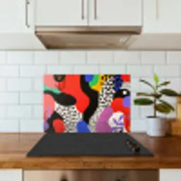 Abstract - Vormen - Kleuren - Stippen keuken achterwand spatscherm klein -sfeer2