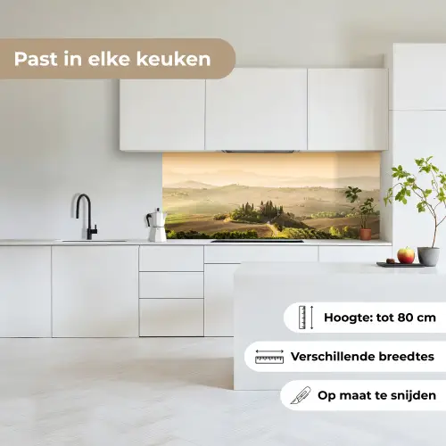 Landschap - Toscane - Ochtendlicht keuken achterwand 2 middel -sfeer4_NL