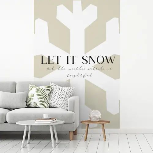 Sneeuw - Japandi - Winter - Decoratie fotobehang vinyl groot -woonkamer