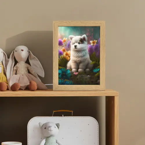 Puppy - Bloemen - Planten - Natuur - Husky Light Box met kabel klein -sfeer2_kind