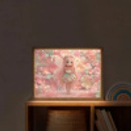 Fee - Bloemen - Roze Light Box met batterij (Wandlamp kind) middel -sfeer1_kind