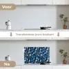 Blauwe - Oceaan - Kiezels keuken achterwand spatscherm klein 900 -voor_na_NL