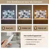 Patroon - Blauw - Vierkanten Light Box met kabel (Tafellamp) klein -USP_lichtkleurNL
