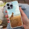 Vos - Gras - Wolken - Oranje Hoesje iPhone 16 Pro Max met koord klein -sfeer3