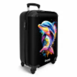 Dolfijn met kleurrijke graffiti NBS - Handbagage koffer - Unisex middel -productfoto_3d