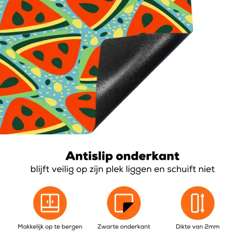 Watermeloen - Zomers - Fruit Inductie beschermer vinyl 3mm klein 276 -zzzzzzz-td-onderkant