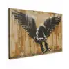 Graffiti - Kunst - Vleugels - Street art - Banksy canvas 2cm klein -z3d