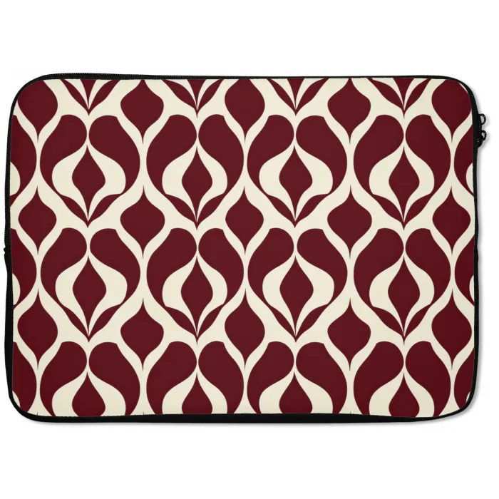 Rood - Druppelpatroon - Grafisch laptophoes neopreen klein 279 -zkaufland3dotto