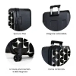 Modern - Geometrisch - Zwart NBS - Large koffer - Volwassenen Unisex groot -zzzzzzzbolletjes_FR
