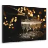 Lichtjes - Champagne - Dienblad - Glazen Textielframe zwart klein -3d