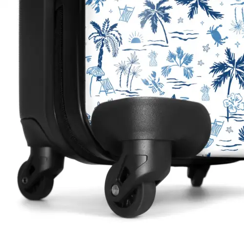 Vakantie patroon blauw NBS - Handbagage koffer - Kinderen Unisex middel -wiel