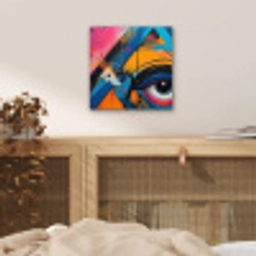 Graffiti - Kleuren - Oog - Kunst aluminium wit klein -sfeer3