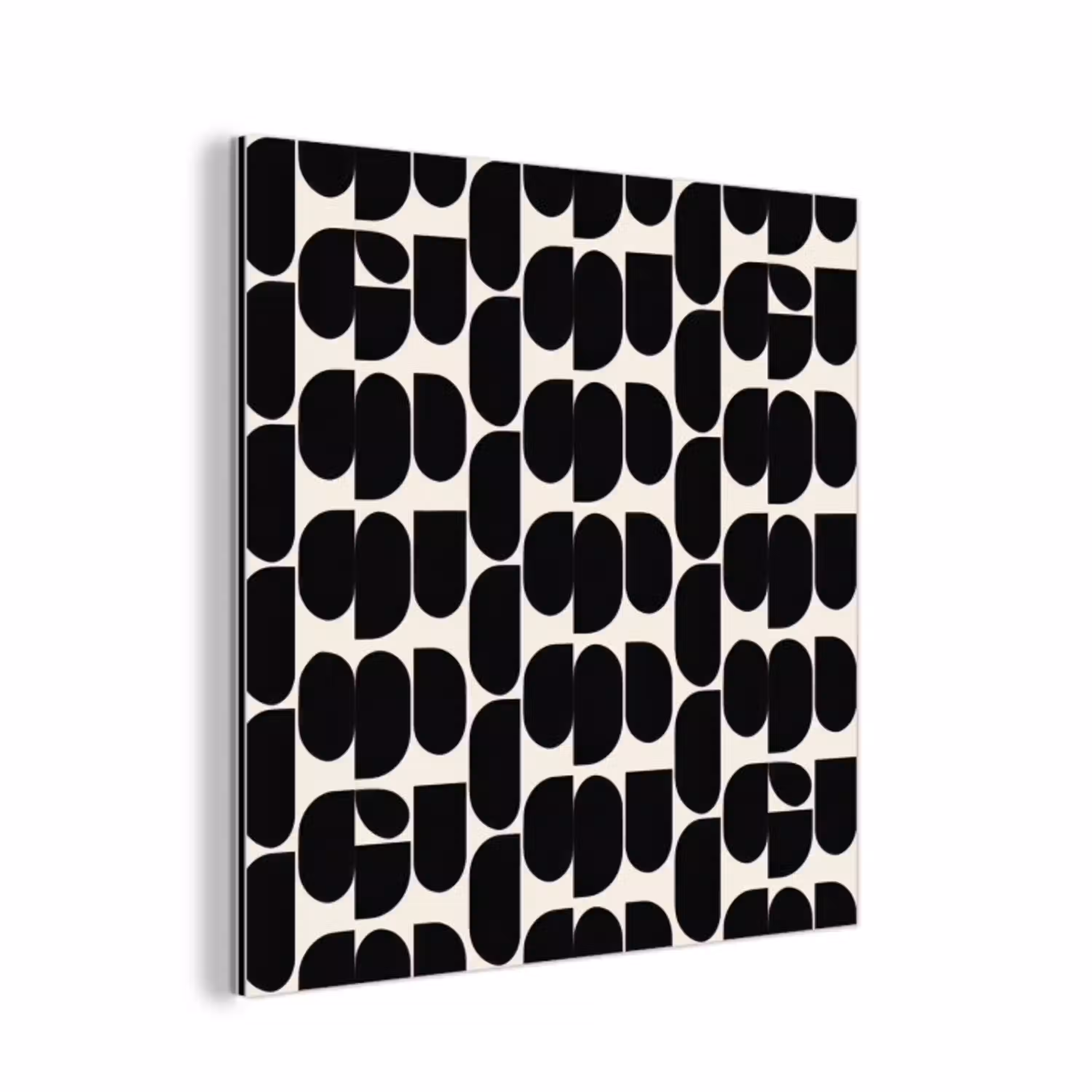 Modern - Patroon - Zwart aluminium wit klein 46 -3d