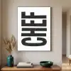 Chef - Japandi - Decoratie - Vintage Textielframe - compleet frame klein -sfeer1