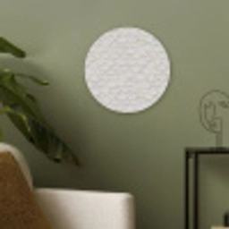 Schubben - Wit - Elegant Akoestische PET Vilt - Rond klein 838 -sfeer2