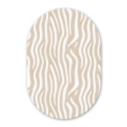 Abstract - Zebra - Beige Wandcirkel Ovaal Aluminium middel 839 -3d