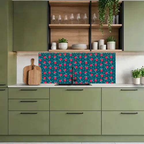 Blauwgroen - Appels - Vruchten keuken achterwand 2 middel 871 -sfeer3