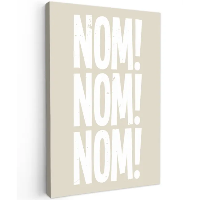 Beige - Vintage - Japandi - Decoratie Tuinposter op houten frame 2 cm dik klein -3d