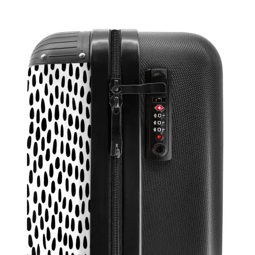 Ovale stippen op witte achtergrond NBS - Handbagage koffer - Volwassenen Unisex middel -slot