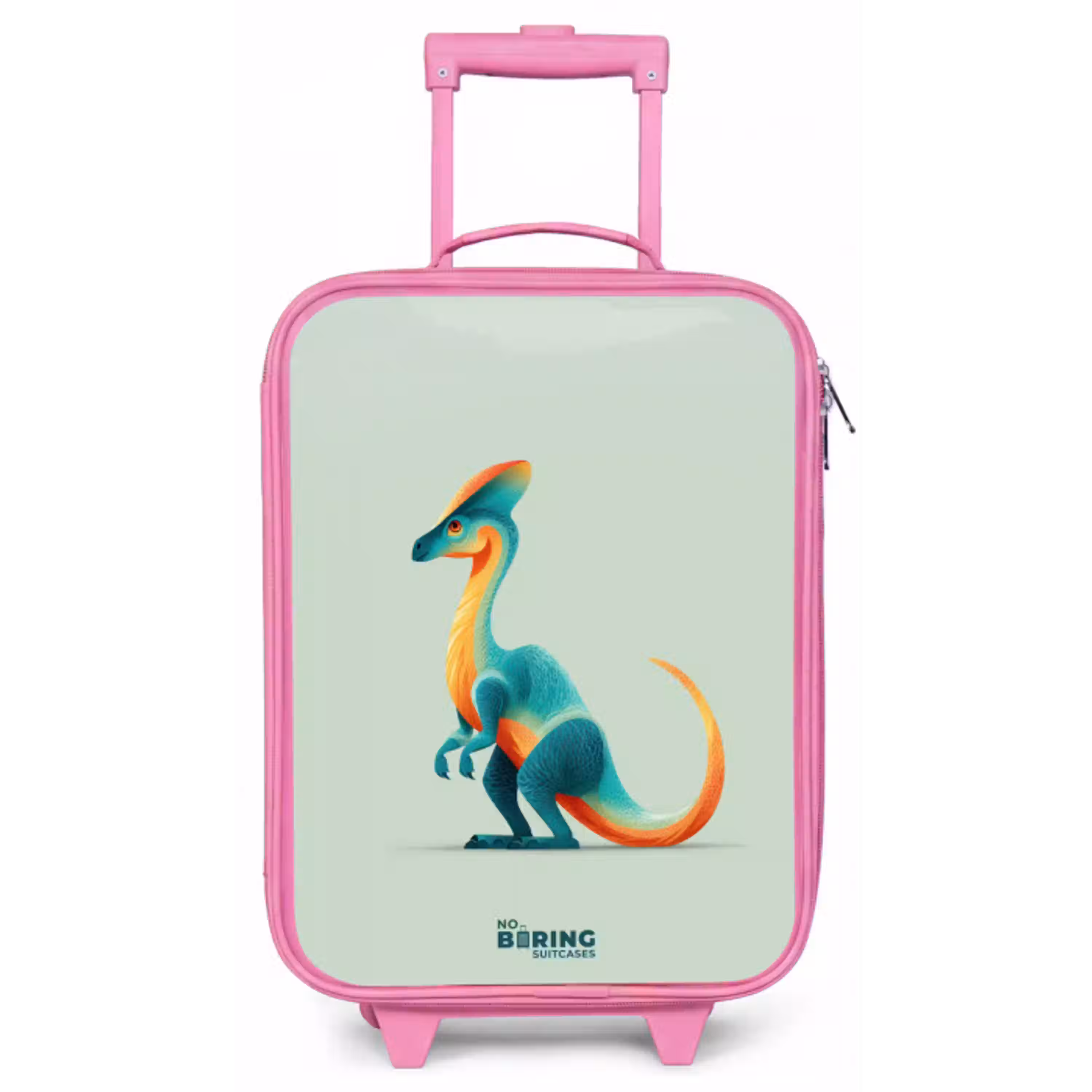 Elegante dino met kam Kinderkoffer - Roze klein -zz3dotto