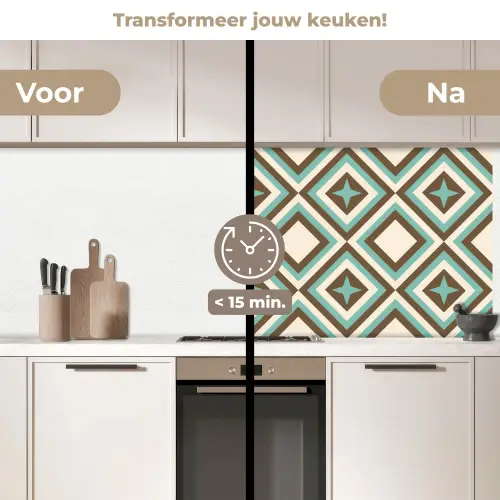 Jaren 50 - Ster - Design keuken achterwand 2 middel 871 -voor-na2_NL