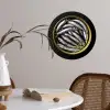 Sardines - Vissen - Rond - Zwart Wandcirkel behangsticker klein -sfeer3